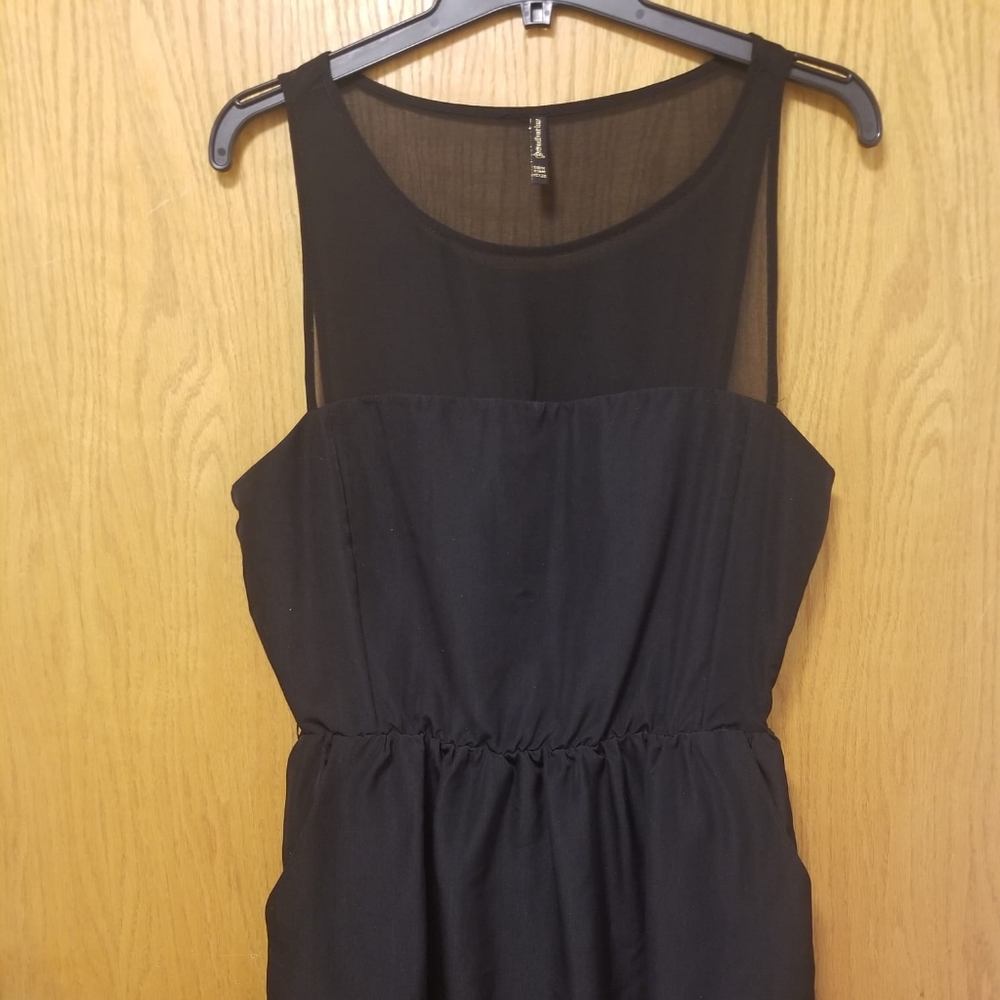 Black transparent dress